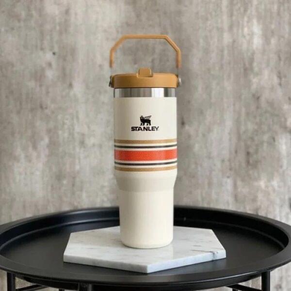 30 oz Cream Mesh The Ice Flow Flip Straw Quencher H2.0 FlowState™ Tumbler | Special Edition (Fast Delivery)