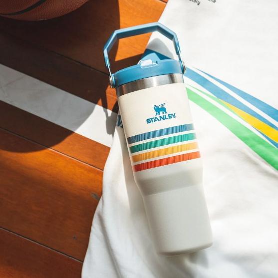 30 oz white Mesh The Ice Flow Flip Straw Quencher H2.0 FlowState™ Tumbler | Special Edition (Fast Delivery)